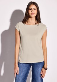 Street One MIT U-BOOT-AUSSCHNITT - Jednoduché tričko - beige