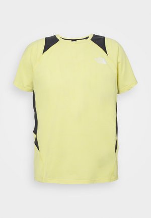 GLACIER TEE - T-shirt con stampa - acid yellow/white heather/asphalt grey
