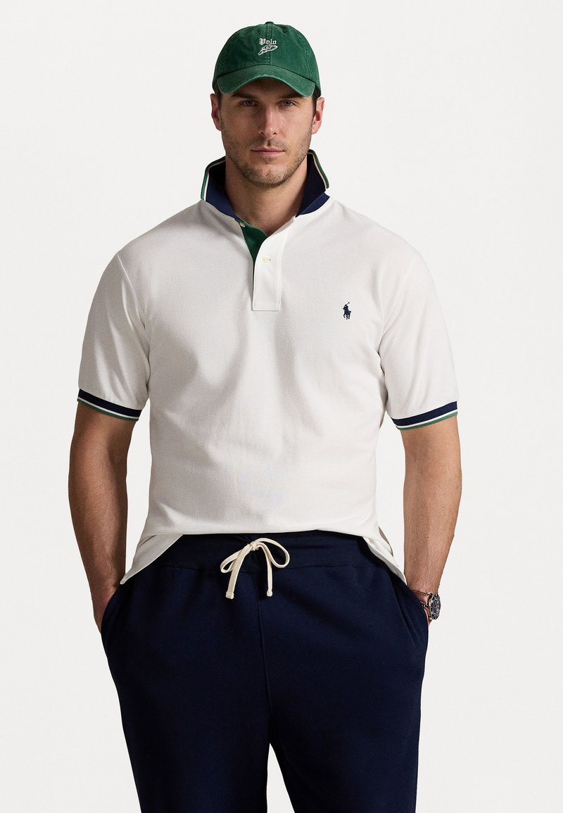 Polo Ralph Lauren Big & Tall - MESH POLO SHIRT - Polo - white/antique green, Agrandir
