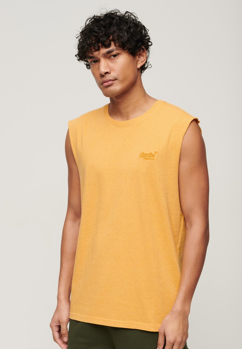 Superdry & Co ESSENTIAL LOGO - Top - ochre yellow marl