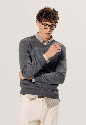 Rodier PULL COL V EN  - Sweater - gris foncé