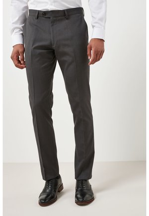 SUIT TROUSERS SLIM FIT - Pantalones - mottled dark grey