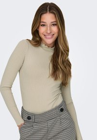 JDY JDYFRANSISKA LIFE NOOS - Long sleeved top - hellgrau