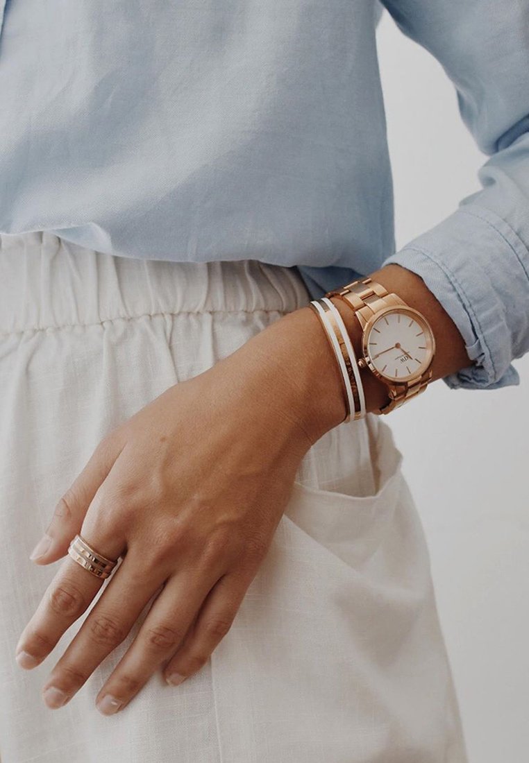 Daniel Wellington Bracciale Donna Collezione Link Jewelry – Acciaio Inox Oro Rosa, Lunghezza 185 Mm - 4