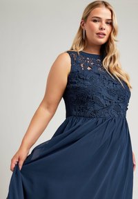 Yours Clothing BODICE - Maksimekko - blue