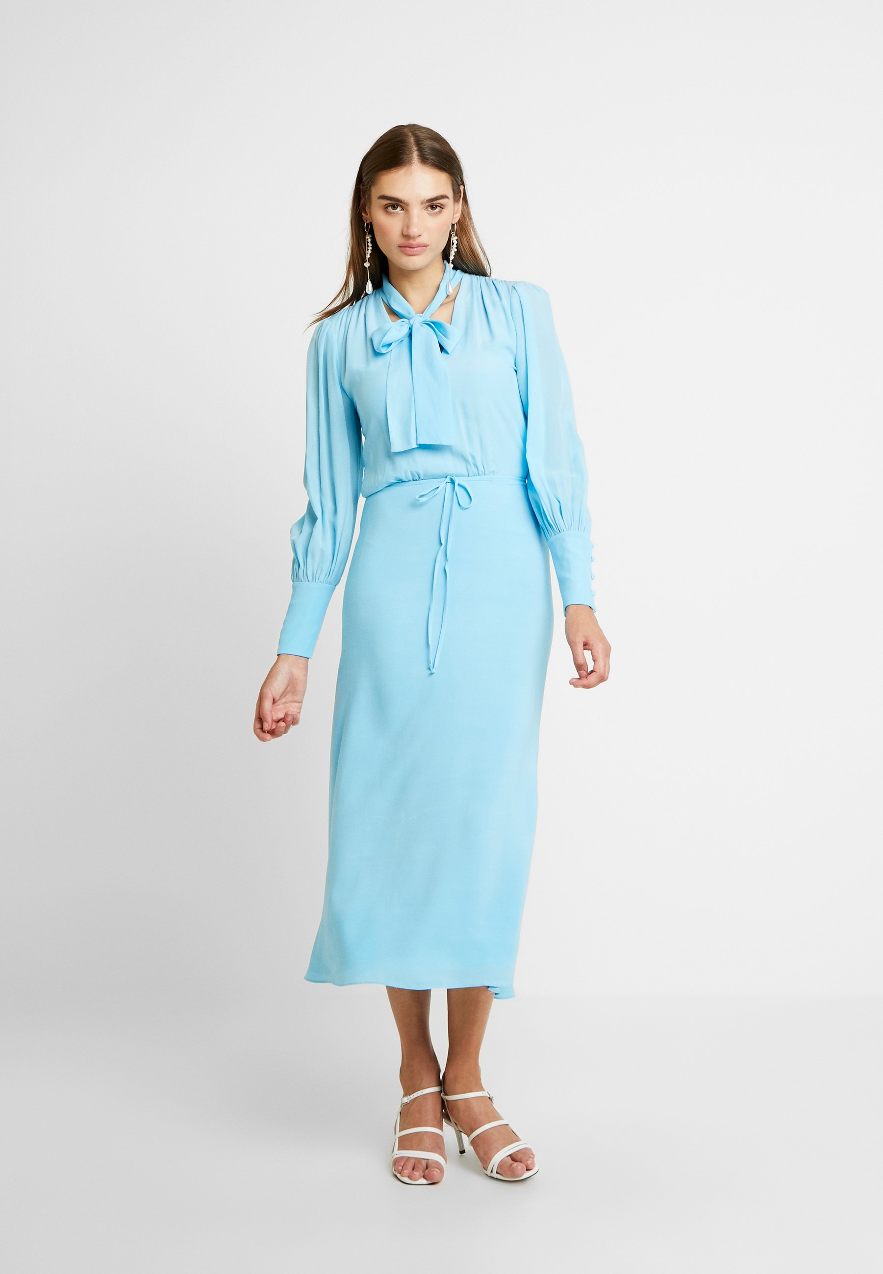 aqua midi dress