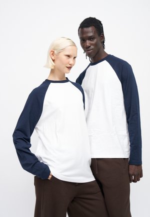 YOURTURN by Zalando, UNISEX - Блуза с дълги ръкави - white/dark blue