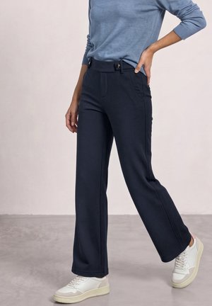 Street One, HIGH WAIST WIDE LEG HOSE IM CASUAL FIT - Pantalon classique - darkest blue