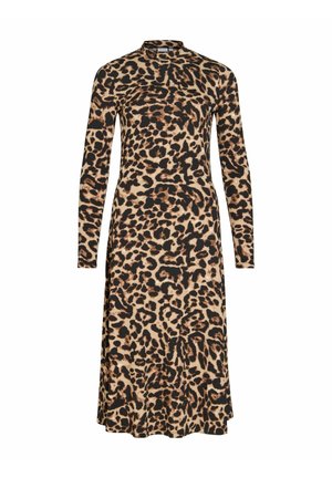 VILA, MAXI DRESS VILEOA LEOPARD PRINT - Robe de jour - birch