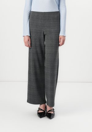 Vero Moda VMBERLIN WIDE PANT - Bukse - dark grey/black