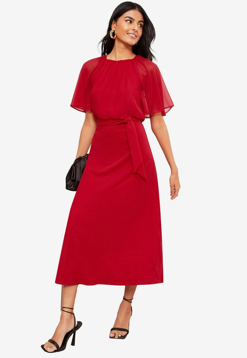 Friends Like These REGULAR FIT - FLUTTER SLEEVE MIDI - Freizeitkleid - red