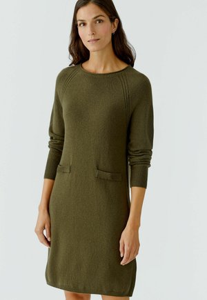 Strickkleid - khaki
