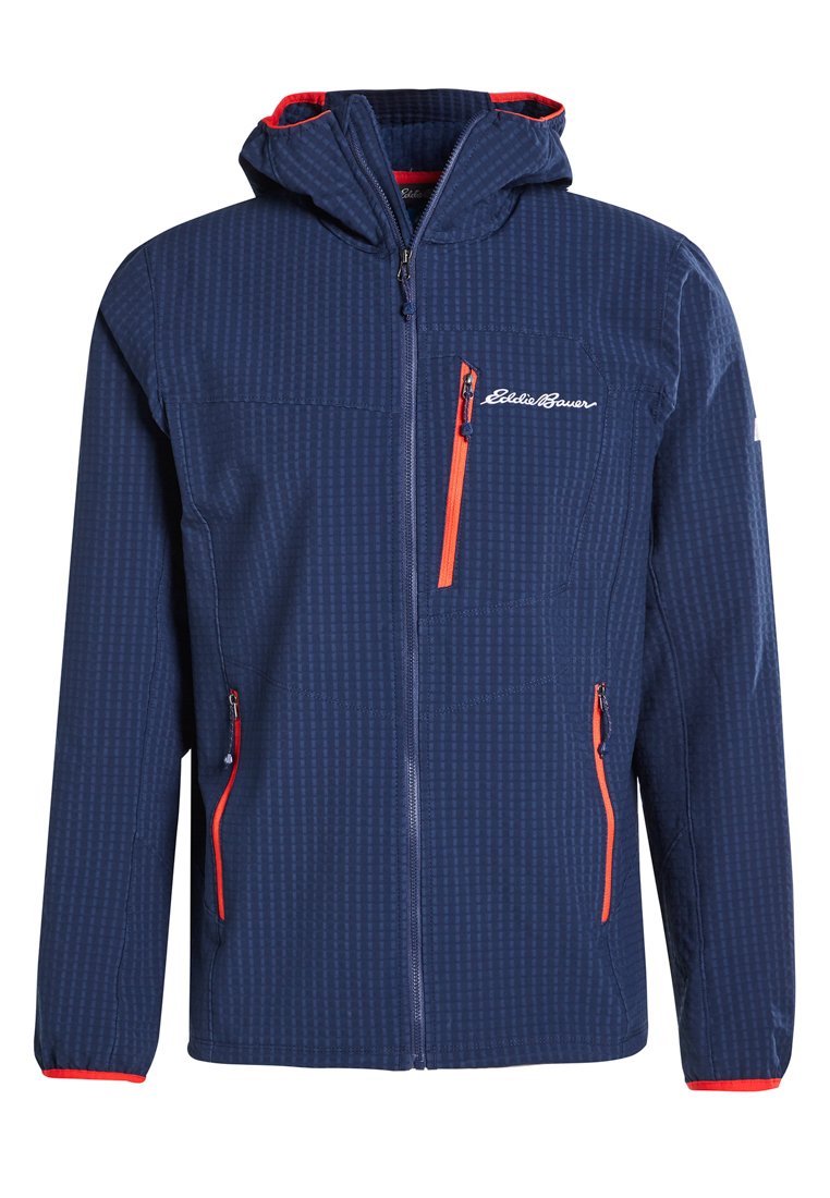 Eddie Bauer SANDSTONE BACKBONE GRID HOODIE - Soft shell jacket -  mittelindigo/blue - Zalando.de