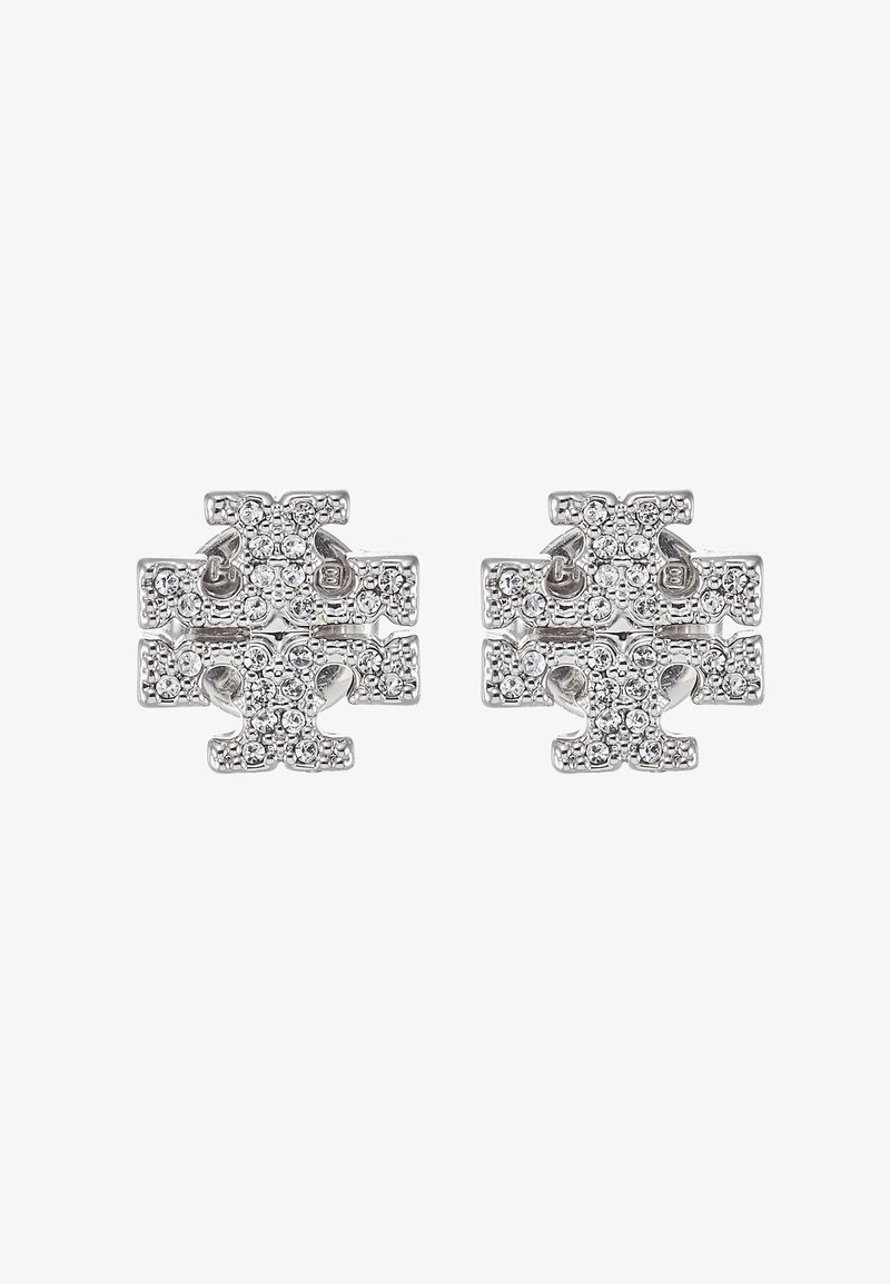 Tory Burch KIRA PAVE STUD EARRING - Náušnice - silver-coloured