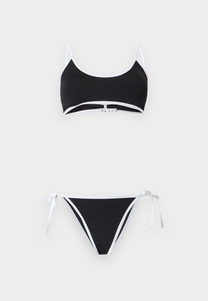 ONLY ONLMARSEILLE SCOOP NECK TIE SET  - Μπικίνι - jet black/cloud dancer