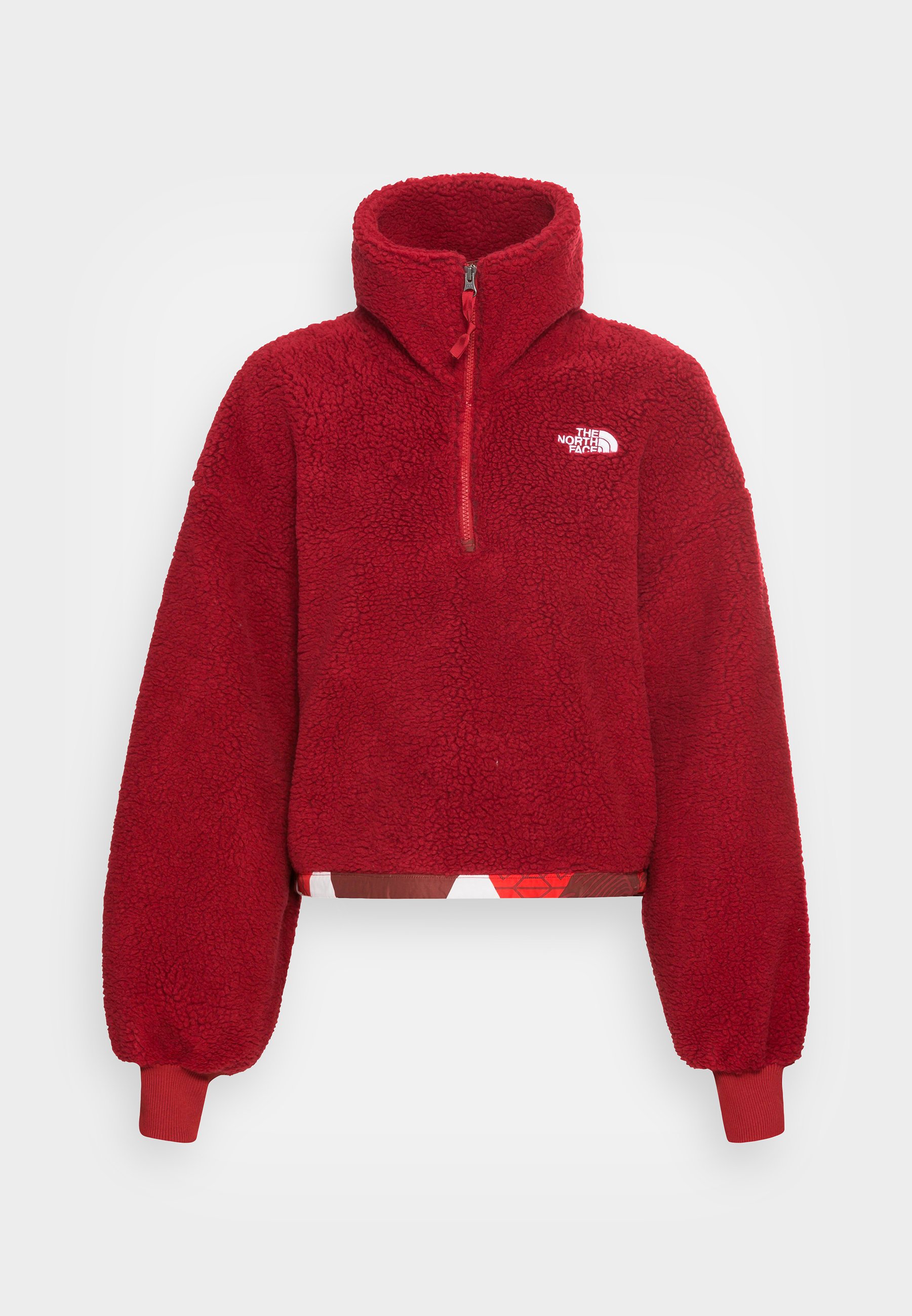 north face jumper red