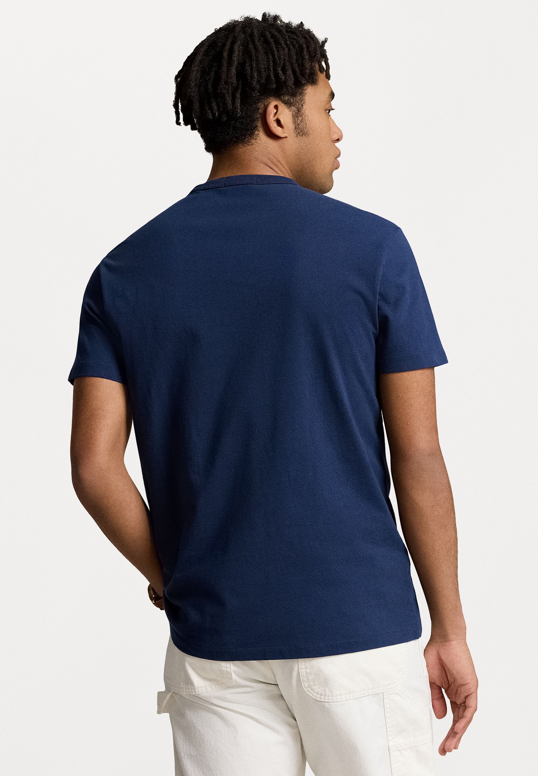 Tシャツ・カットソー POLO RALPH LAUREN Men T Shirts 710670789004 Dark Blue MEN RALPH LAUREN BLUE COTTON T-SHIRT