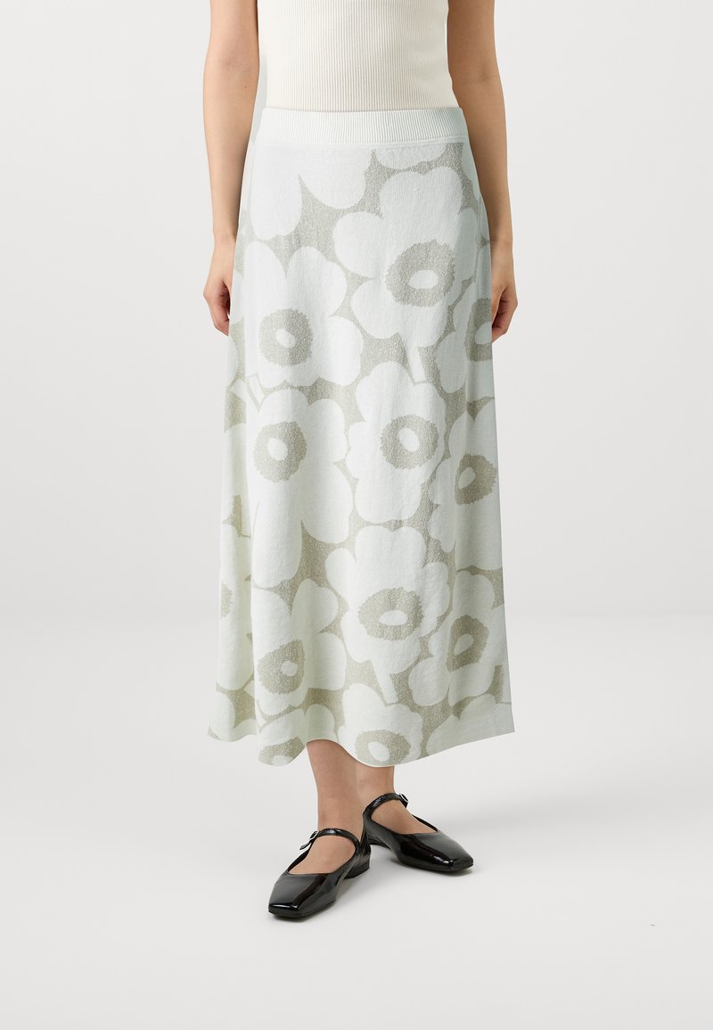 Marimekko - KVATERNIO PIENI UNIKKO - Maxi skirt - light grey/beige, Enlarge