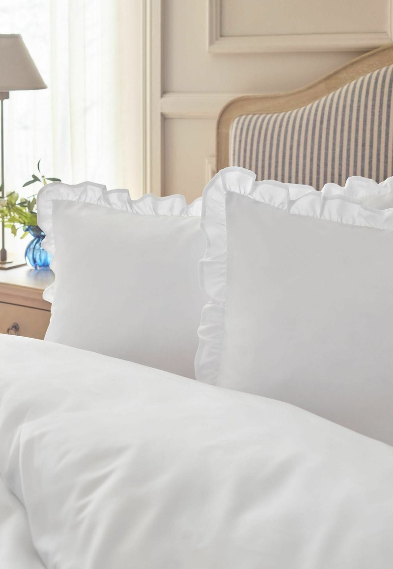 Next NON IRON SIMPLY SOFT MICROFIBRE DUVET COVER AND PILLOWCASE SET- - Bettwäsche - white/weiß