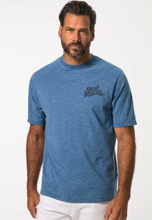 SHORT SLEEVE VINTAGE LOOK - Print T-shirt - blue denim