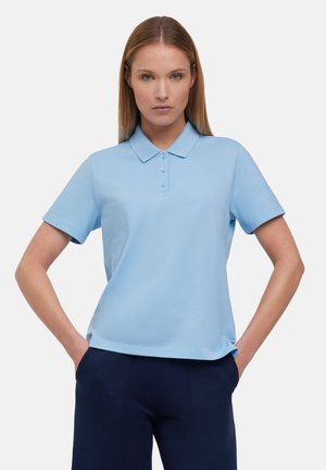 FALKE BASIC BOXY PIQUE POLO - Polo - sky blue