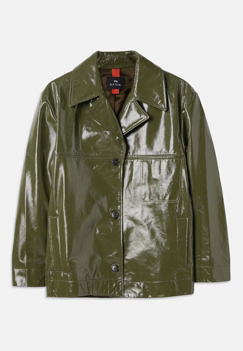PS Paul Smith Leren jas groen