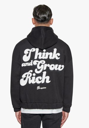 Dropsize GROW RICH - Mikina s kapucňou - black