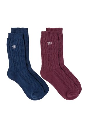FatFace, 2 PAIRS OF BEE CABLE SOCKS - Socken - navy