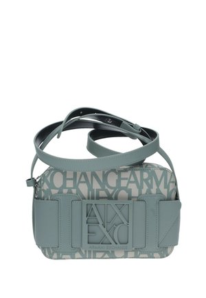 MESSENGER - Cross body bag - verde salvia e beige