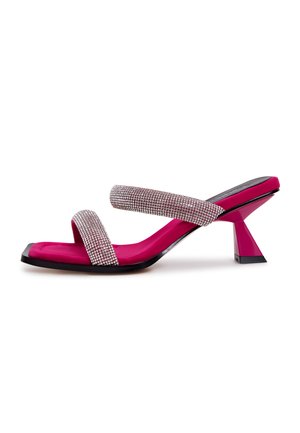 Cesare Gaspari 1663 - Cesare Gaspari Jewel High Heeled Sandals Suede Jewel High Heeled Sandals - Sandals - Cesare Gaspari - Korolliset pistokkaat - fushia