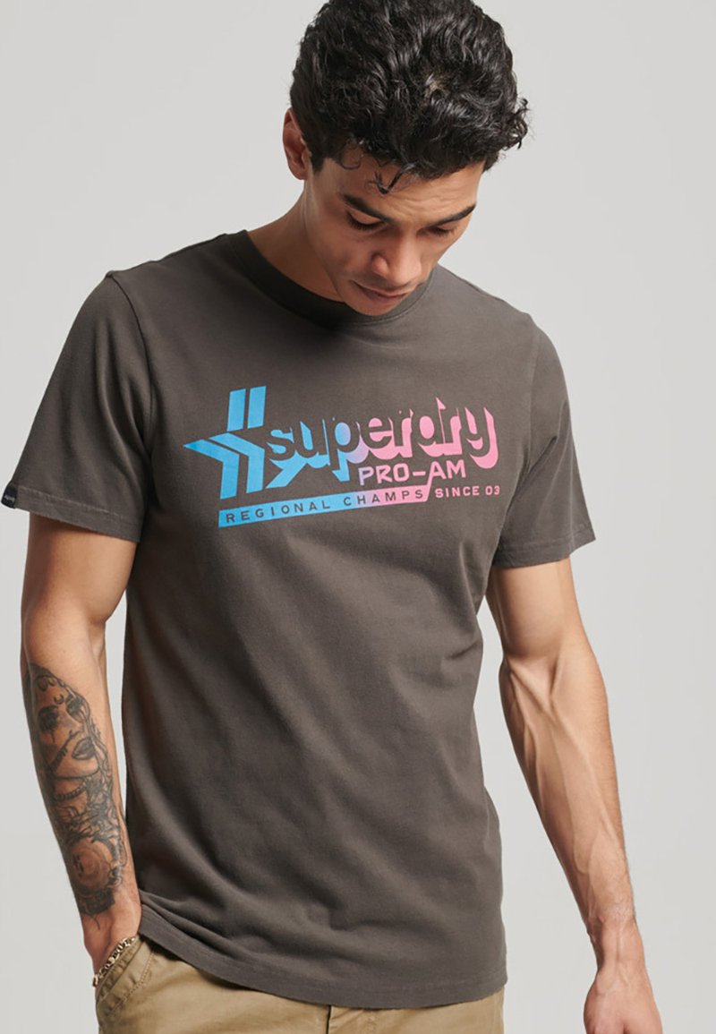 Superdry & Co VINTAGE SHADOW  - Camiseta estampada - vintage black
