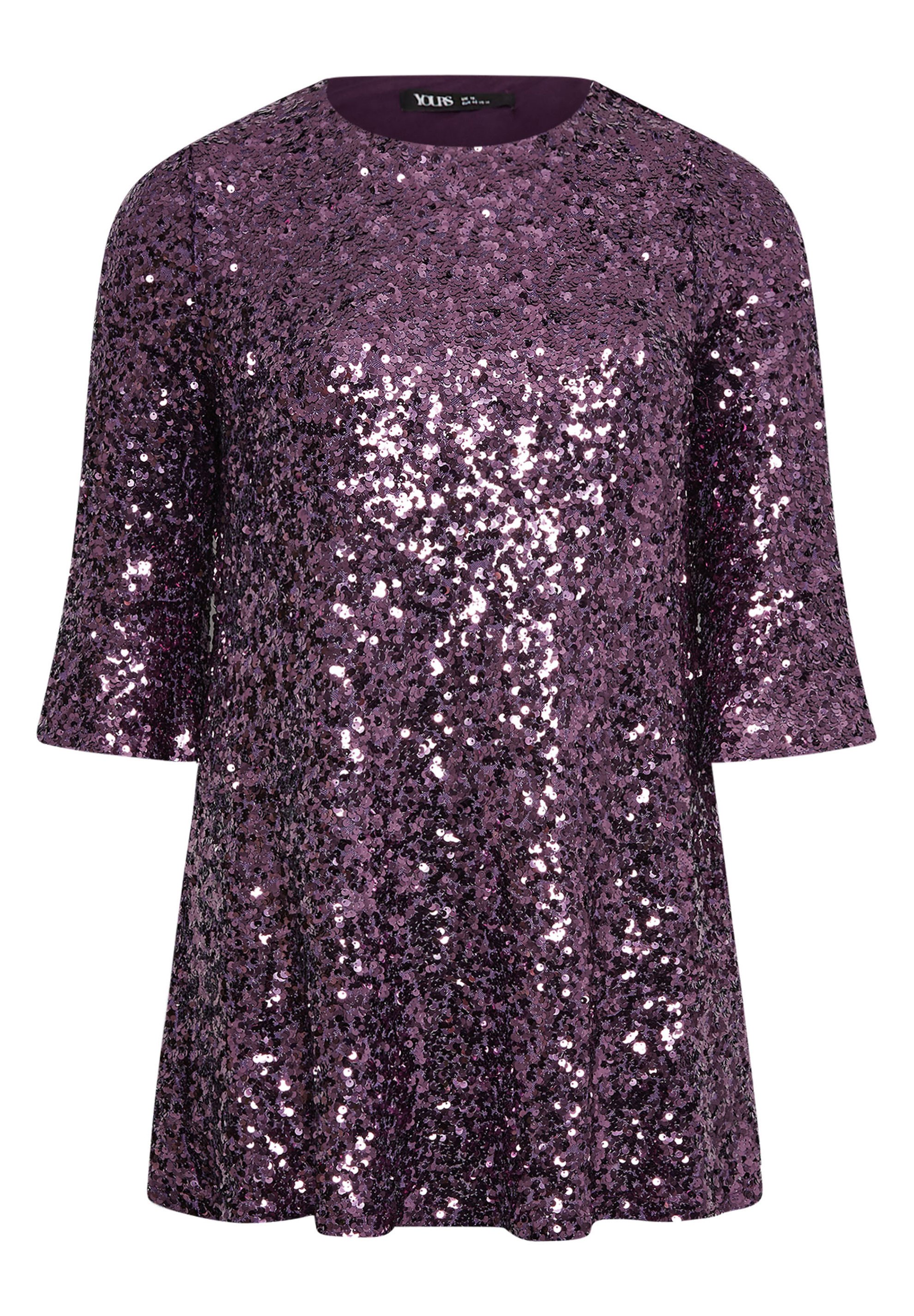 purple sequin blouse
