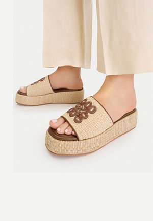 Nine West, NINE WEST FLIP-FLOPS WOMEN'S BEIGE 5907964065166 - Mules med hæl - beige