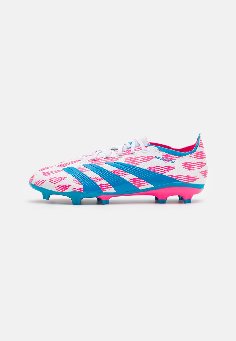 adidas Performance PREDATOR LEAGUE FIRM GROUND - Kõva pinnase jalgpallisaapad - footwear white/solar blue/solar pink