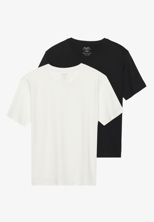 UNISEX 2 PACK - T-shirts - black/off-white