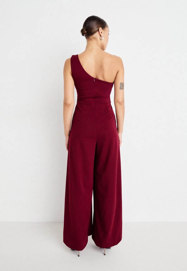 PETITE FLEUR ONE SHOULDER - Jumpsuit - wine2