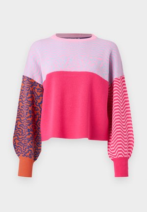 ONLY ONLHILLA MIX BOX O NECK - Trui - raspberry sorbet