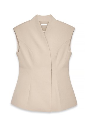 SCULPTURED TAILORED - Bodywarmer - beige