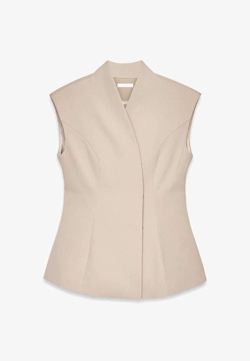 NA-KD SCULPTURED TAILORED Veste sans manches beige