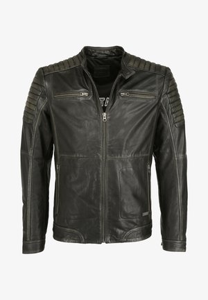 STEHKRAGEN - Veste en cuir - brown