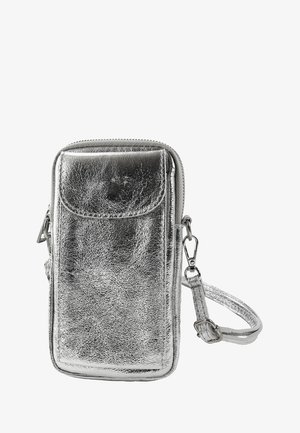 DrachenLeder, Handytasche - silber