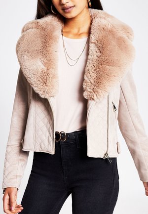 Imitatieleren jas - brown