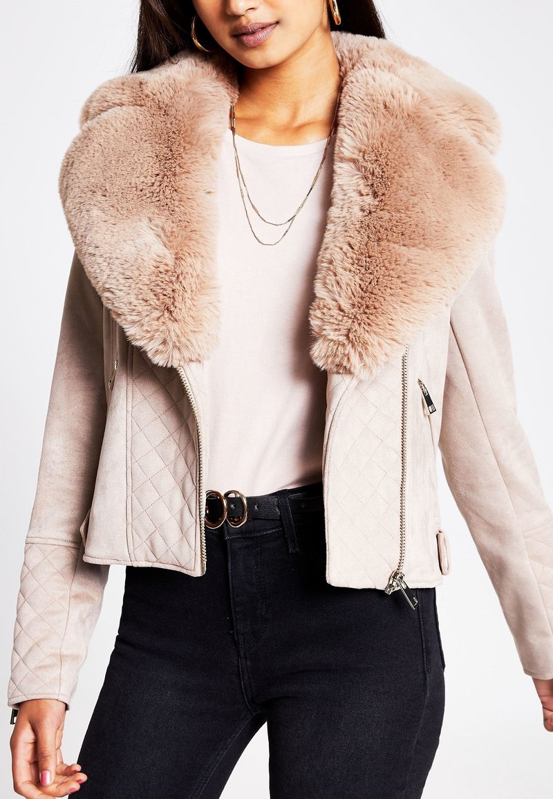 River Island Giacca in similpelle - brown