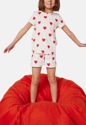 Petit Bateau HEART PRINT  - Pyjama - marshmallow/terkuit