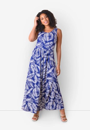 LEAF SCOOP NECK - Maxi dress - blue
