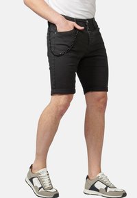 Koroshi LOW RISE - Kratke hlače od trapera - black