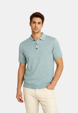 INDICODE JEANS, INDICODE JEANS POLOSHIRT INBACEMALE KURZARMSHIRT POLOKRAGEN - Polotričko - hellblau