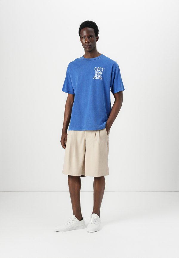 WORLDWIDE RECORDS UNISEX - Print T-shirt - electric indigo