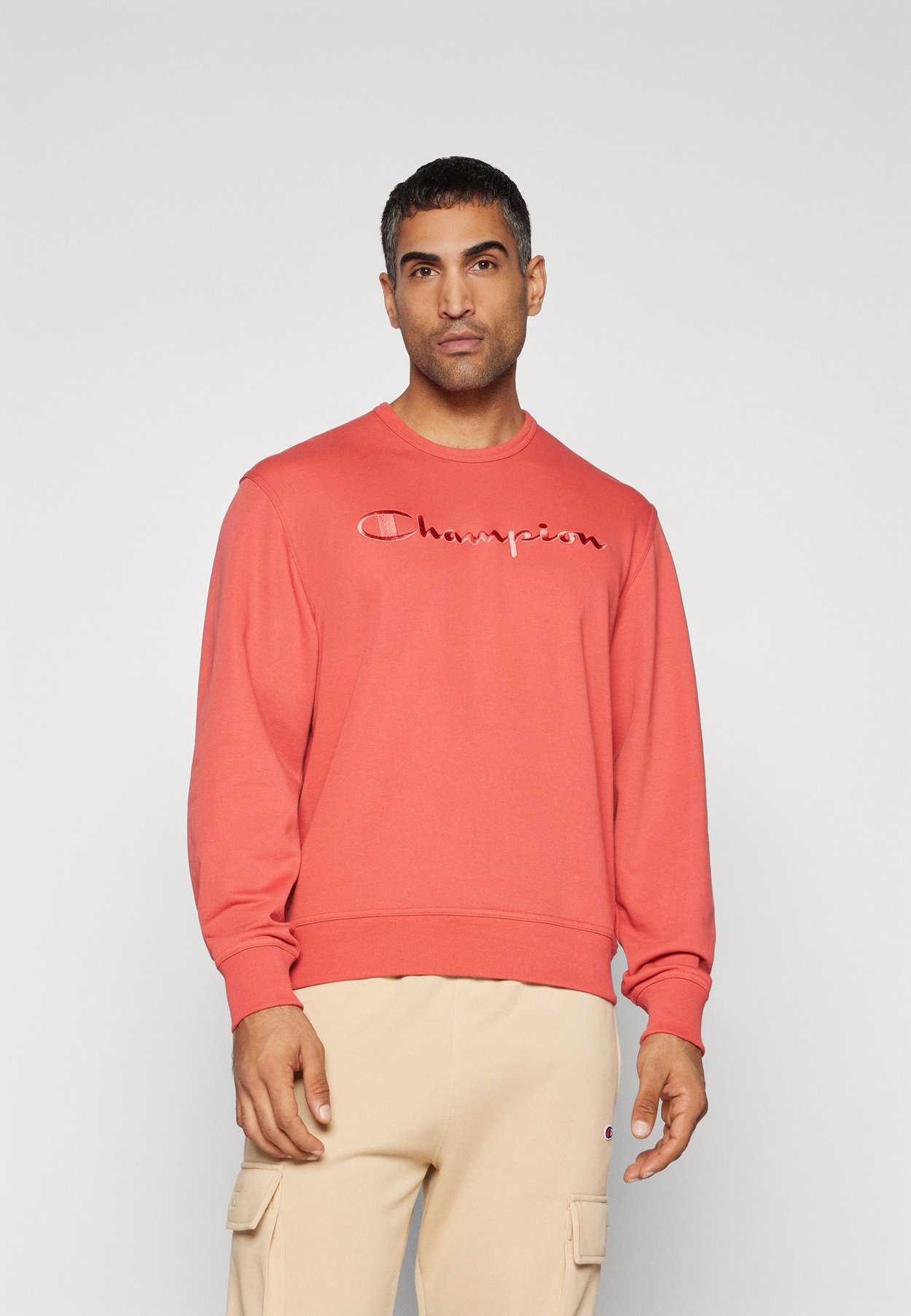 ICONS CREWNECK WITH LARGE TONAL LOGO