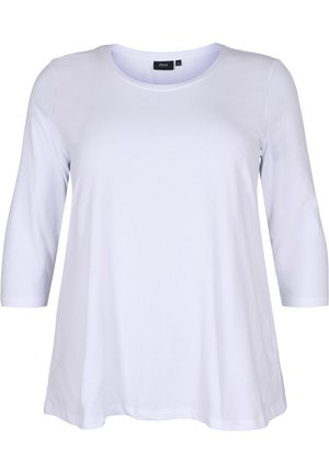 Zizzi BASIC MIT 3/4 ÄRMELN - Camiseta de manga larga - bright white